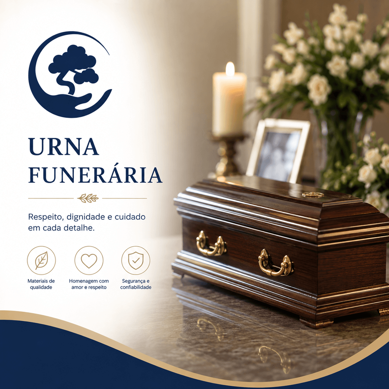 Urna funerária simples